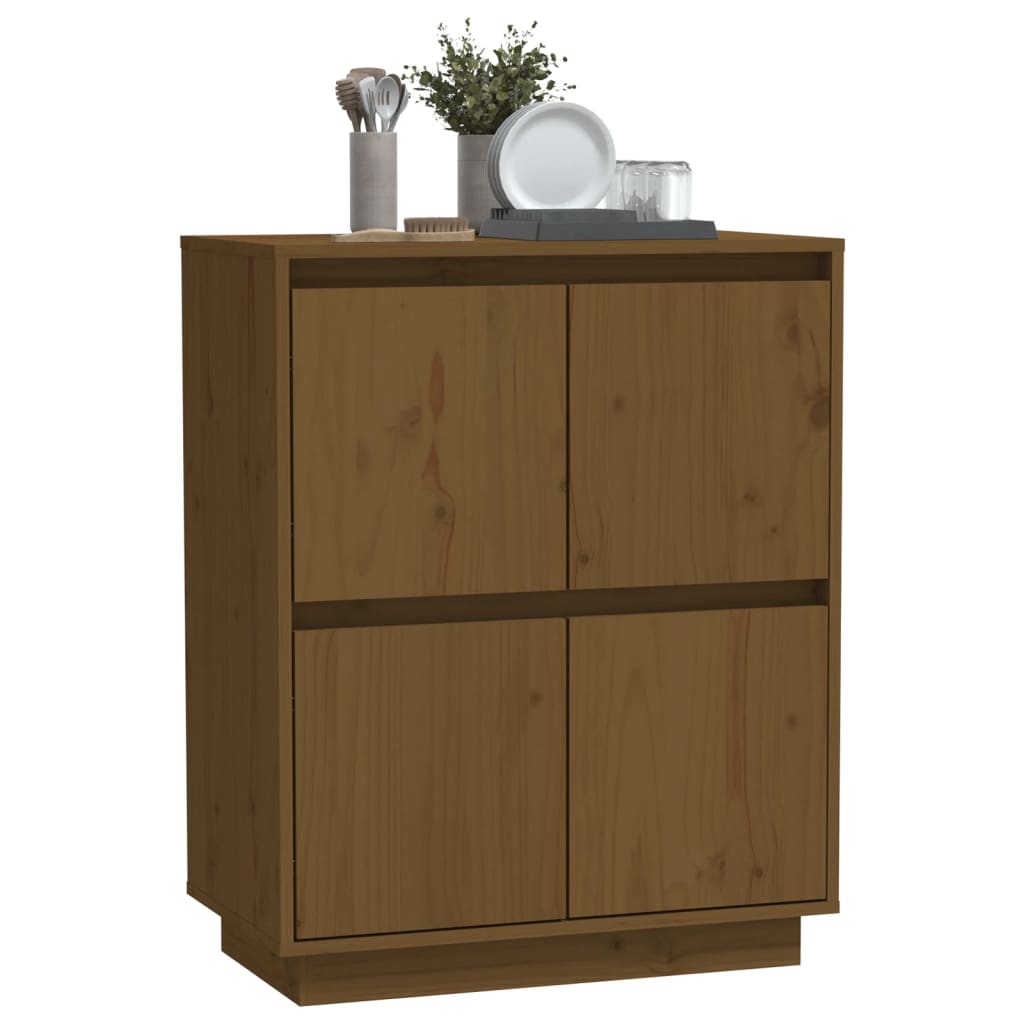 Sideboard Honey Brown 60x34x75 cm Solid Wood Pine