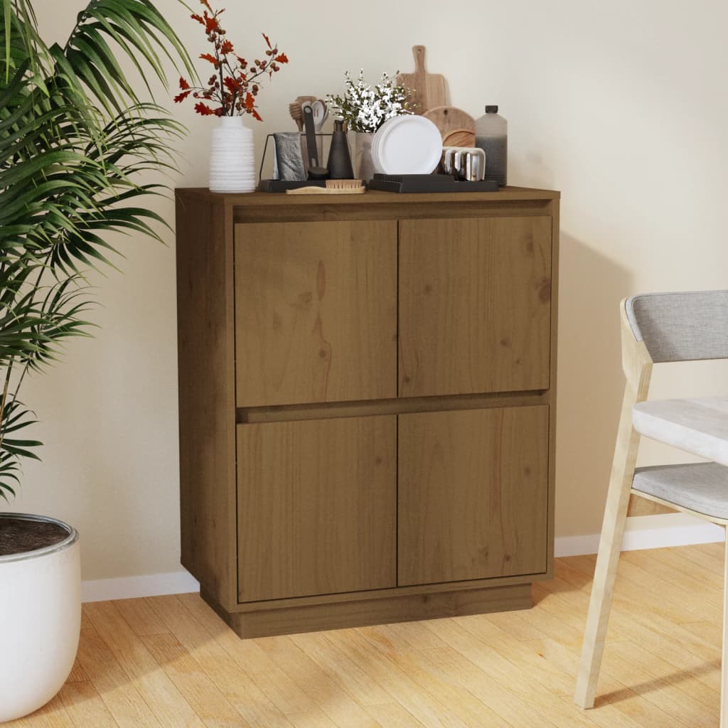 Sideboard Honey Brown 60x34x75 cm Solid Wood Pine