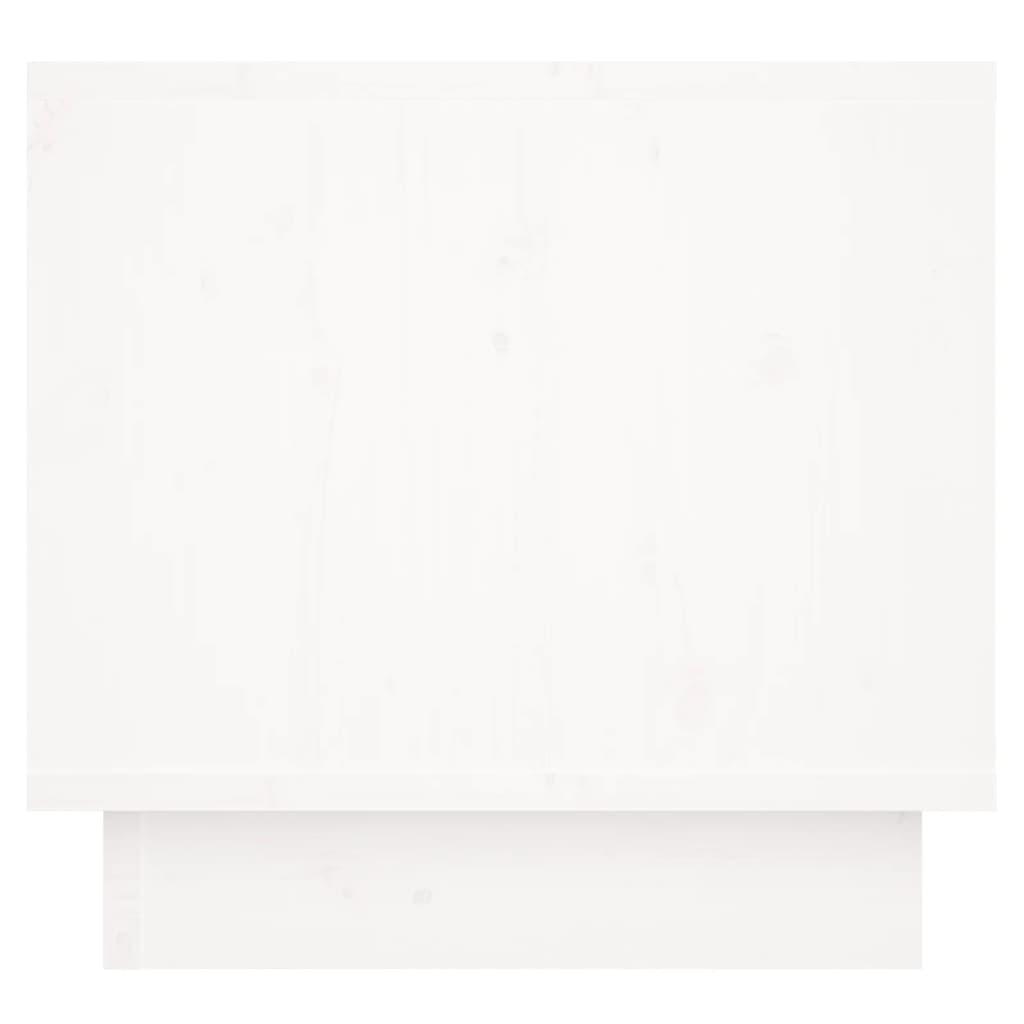 Bedside Cabinets 2 pcs White 35x34x32 cm Solid Wood Pine