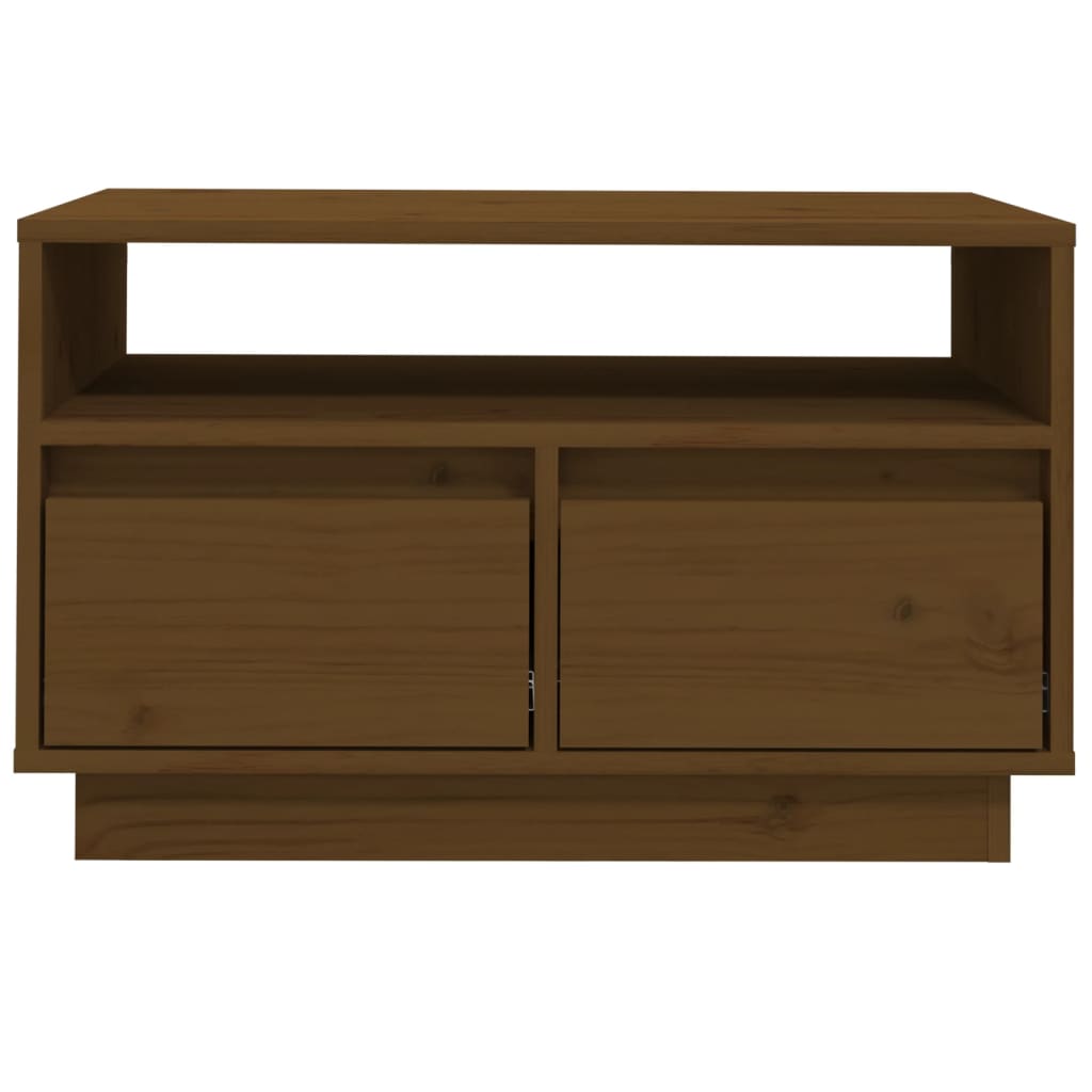 TV Cabinet Honey Brown 60x35x37 cm Solid Wood Pine