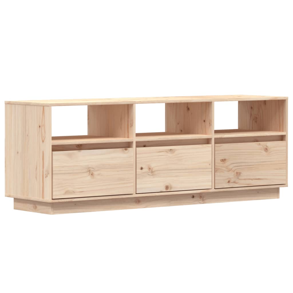 TV Cabinet 140x37x50 cm Solid Wood Pine