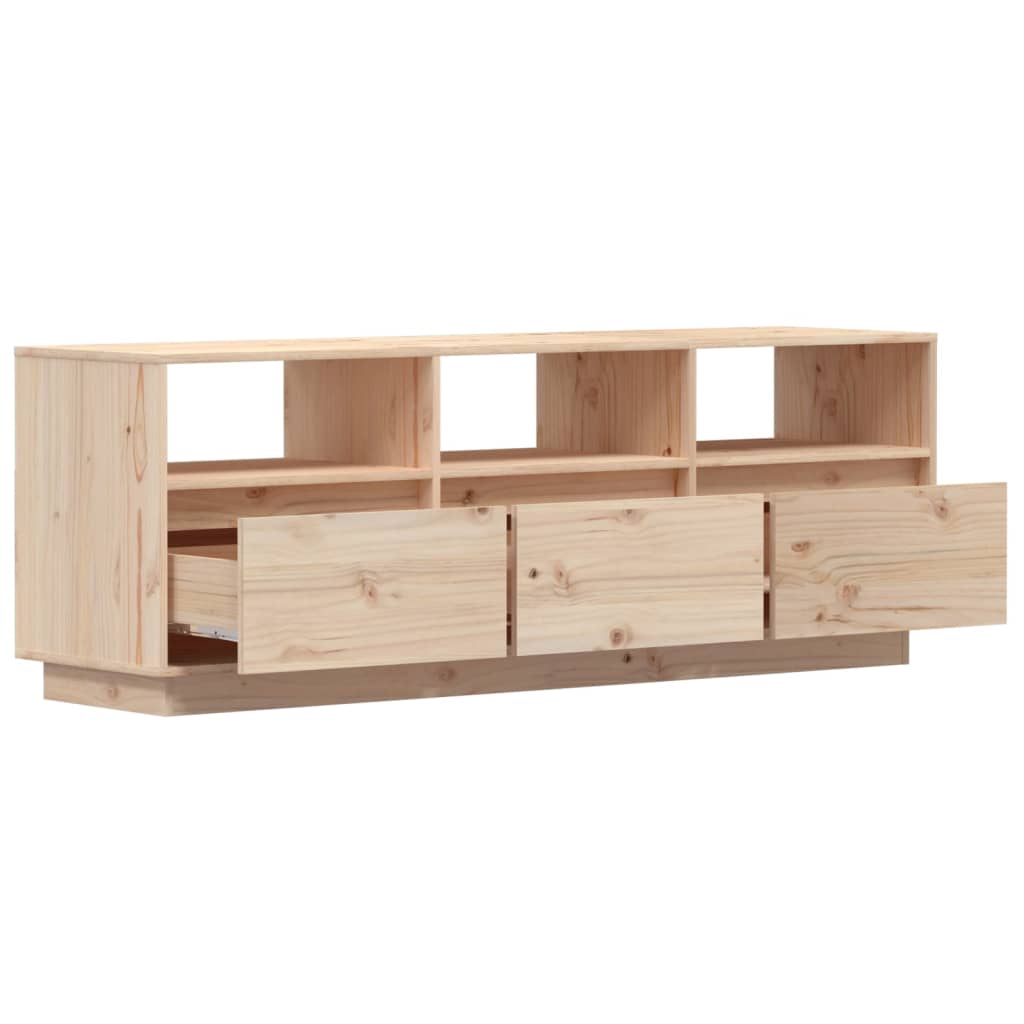 TV Cabinet 140x37x50 cm Solid Wood Pine