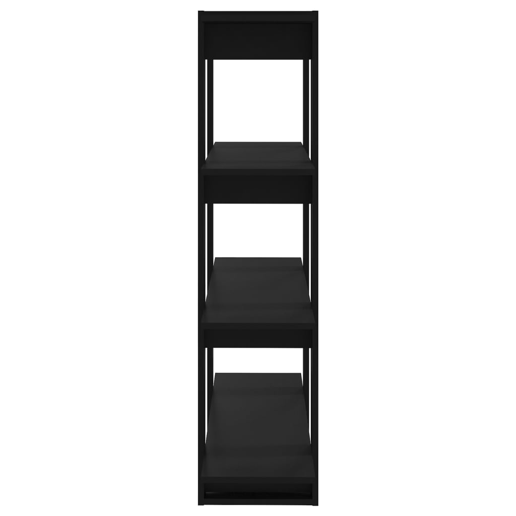 Book Cabinet/Room Divider Black 100x30x123.5 cm