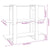 Book Cabinet/Room Divider High Gloss White 100x30x87 cm