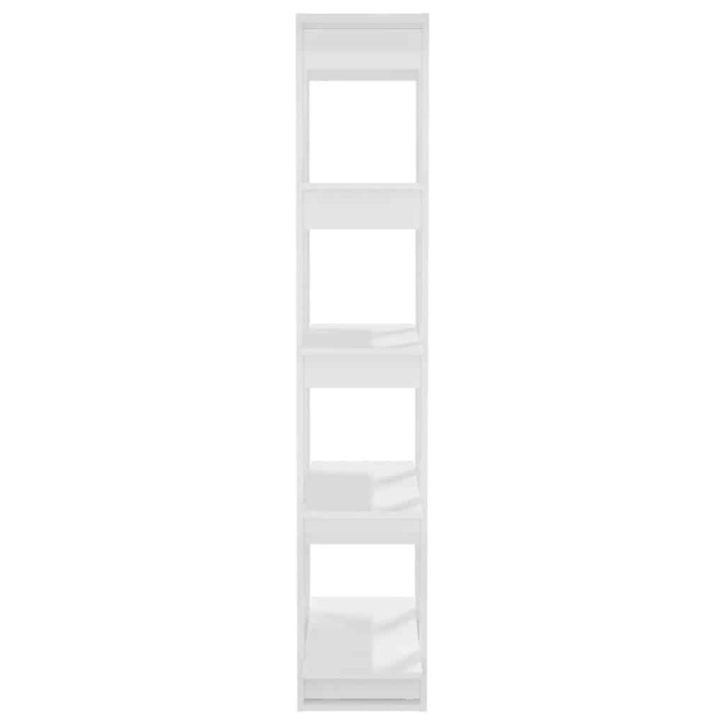 Book Cabinet/Room Divider High Gloss White 80x30x160 cm