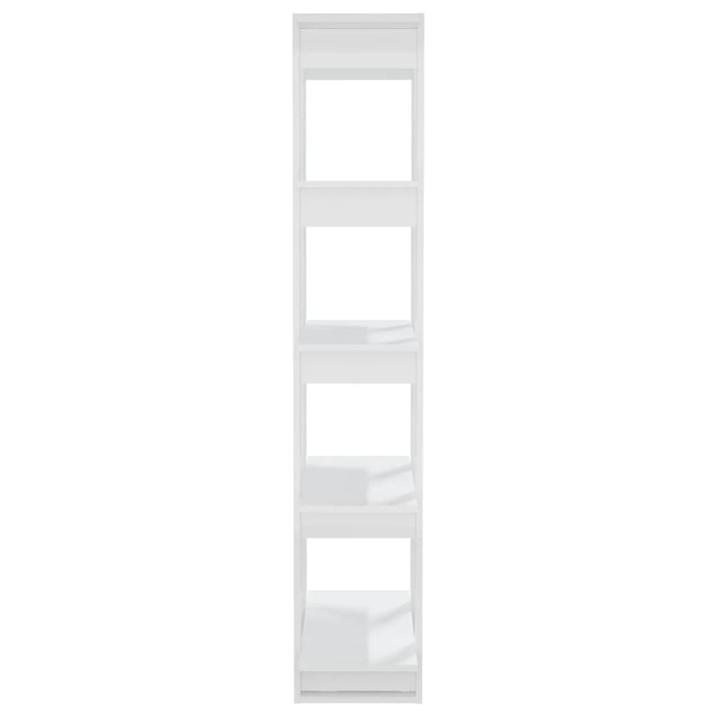 Book Cabinet/Room Divider High Gloss White 80x30x160 cm