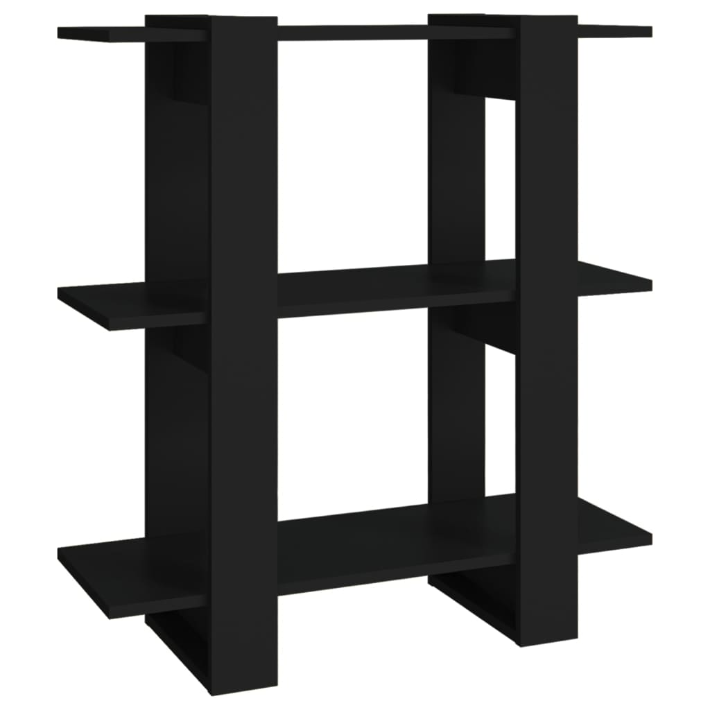 Book Cabinet/Room Divider Black 80x30x87 cm