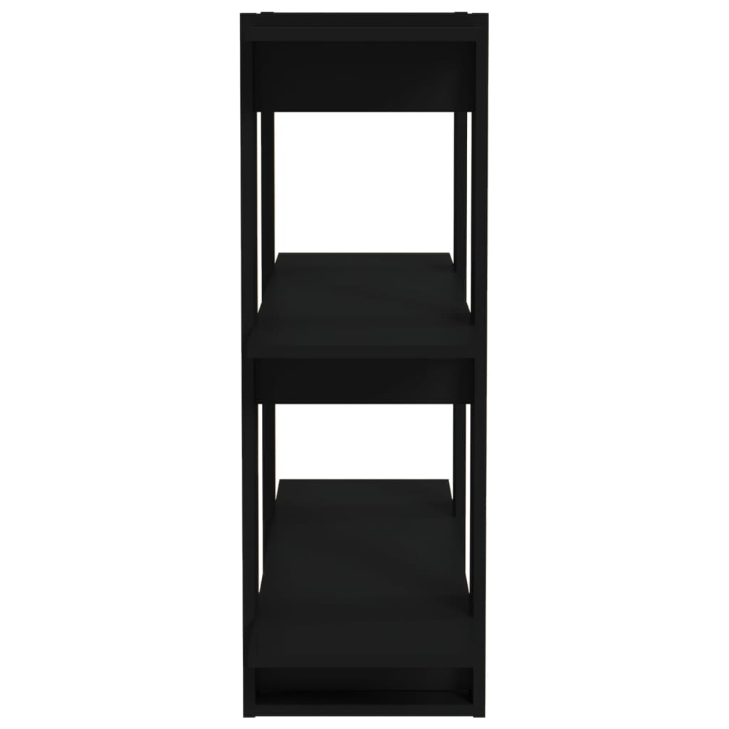 Book Cabinet/Room Divider Black 80x30x87 cm