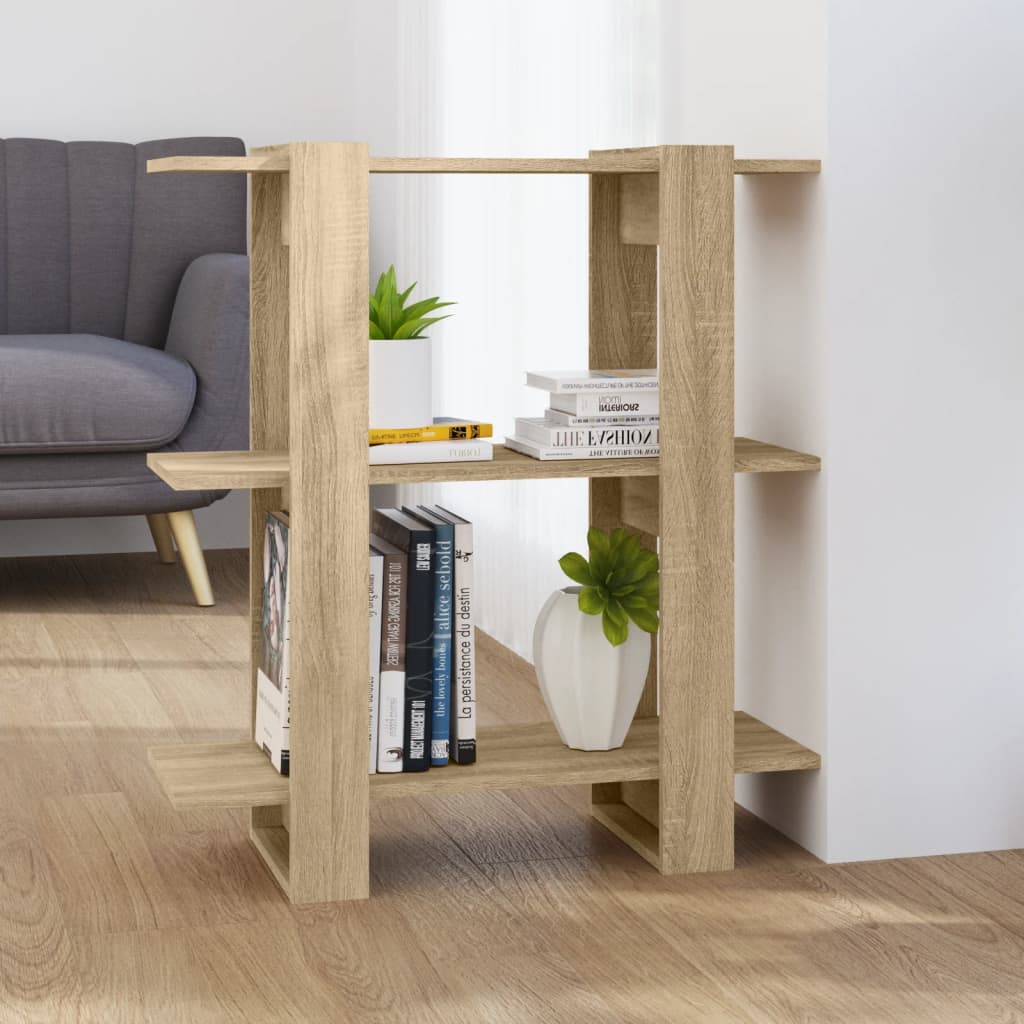 Book Cabinet/Room Divider Sonoma Oak 80x30x87cm