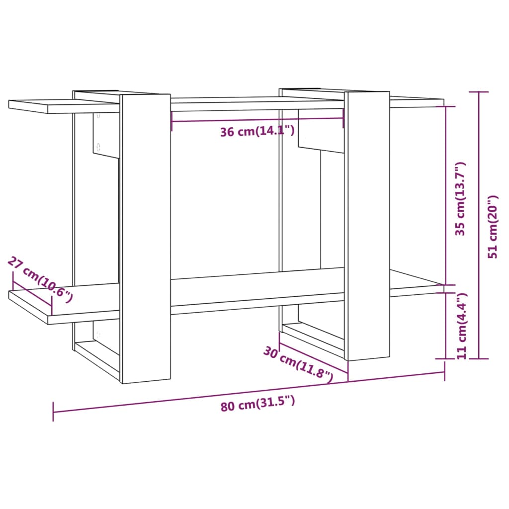 Book Cabinet/Room Divider White 80x30x51 cm