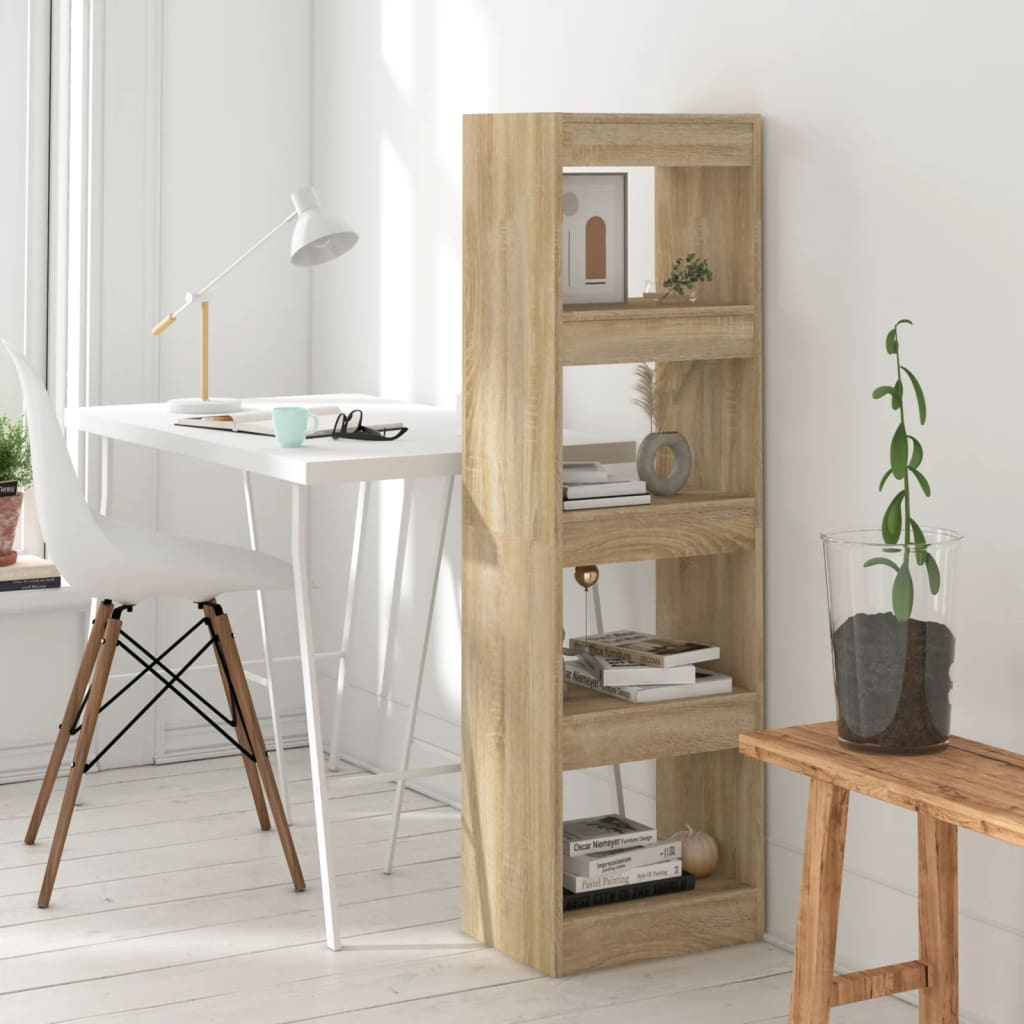 Book Cabinet/Room Divider Sonoma Oak 40x30x135 cm