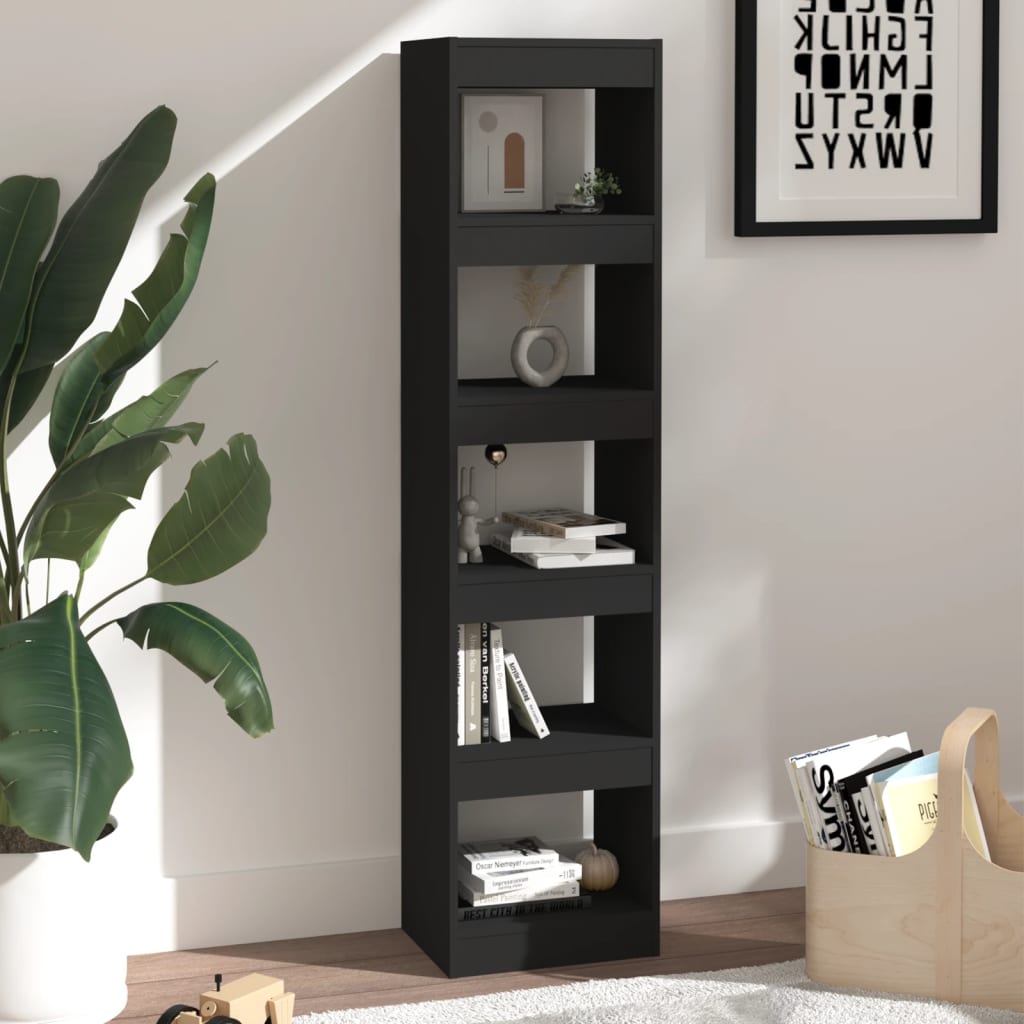 Book Cabinet/Room Divider Black 40x30x166 cm