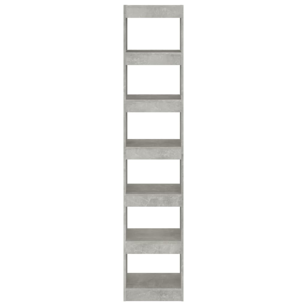 Book Cabinet/Room Divider Concrete Grey 40x30x198 cm