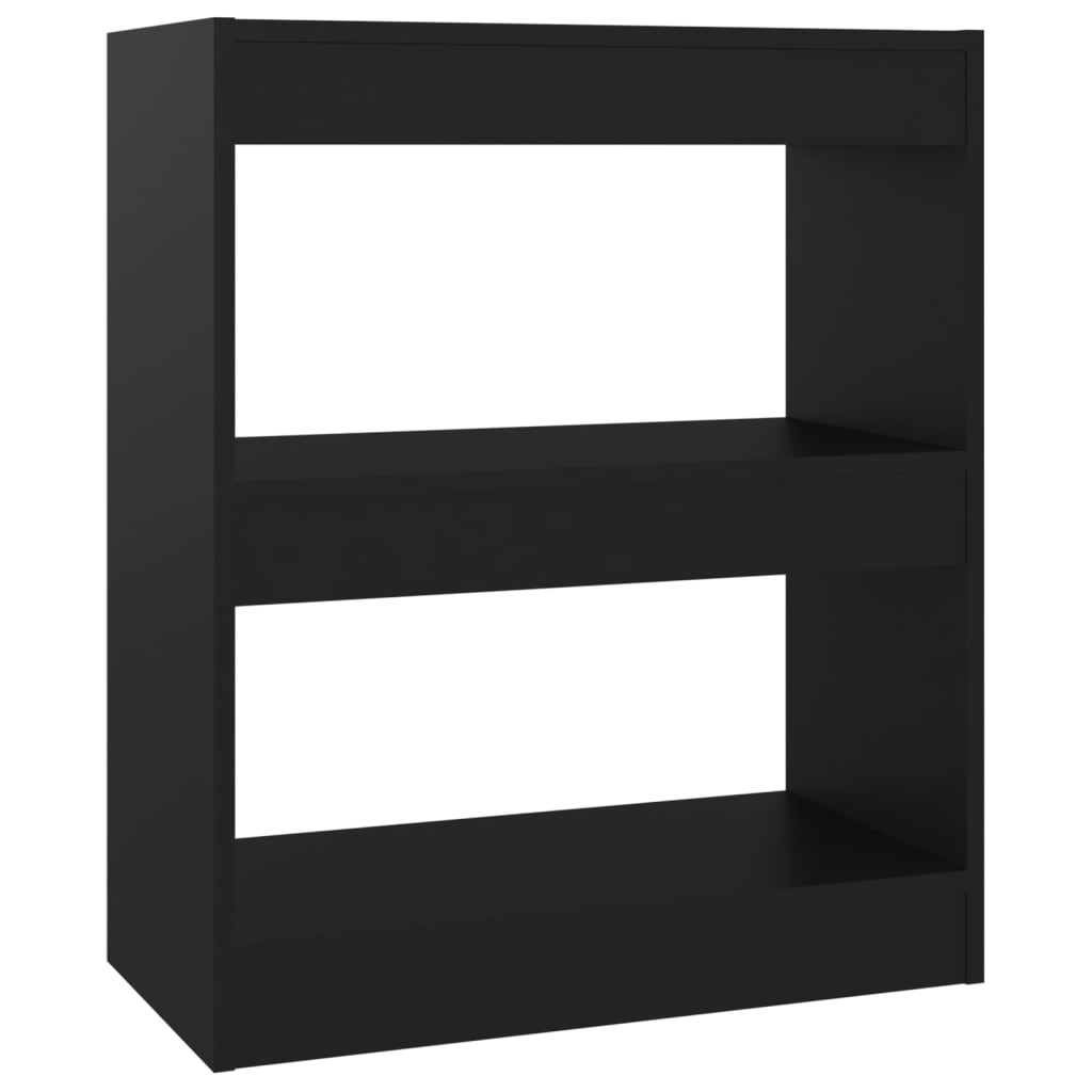 Book Cabinet/Room Divider Black 60x30x72 cm