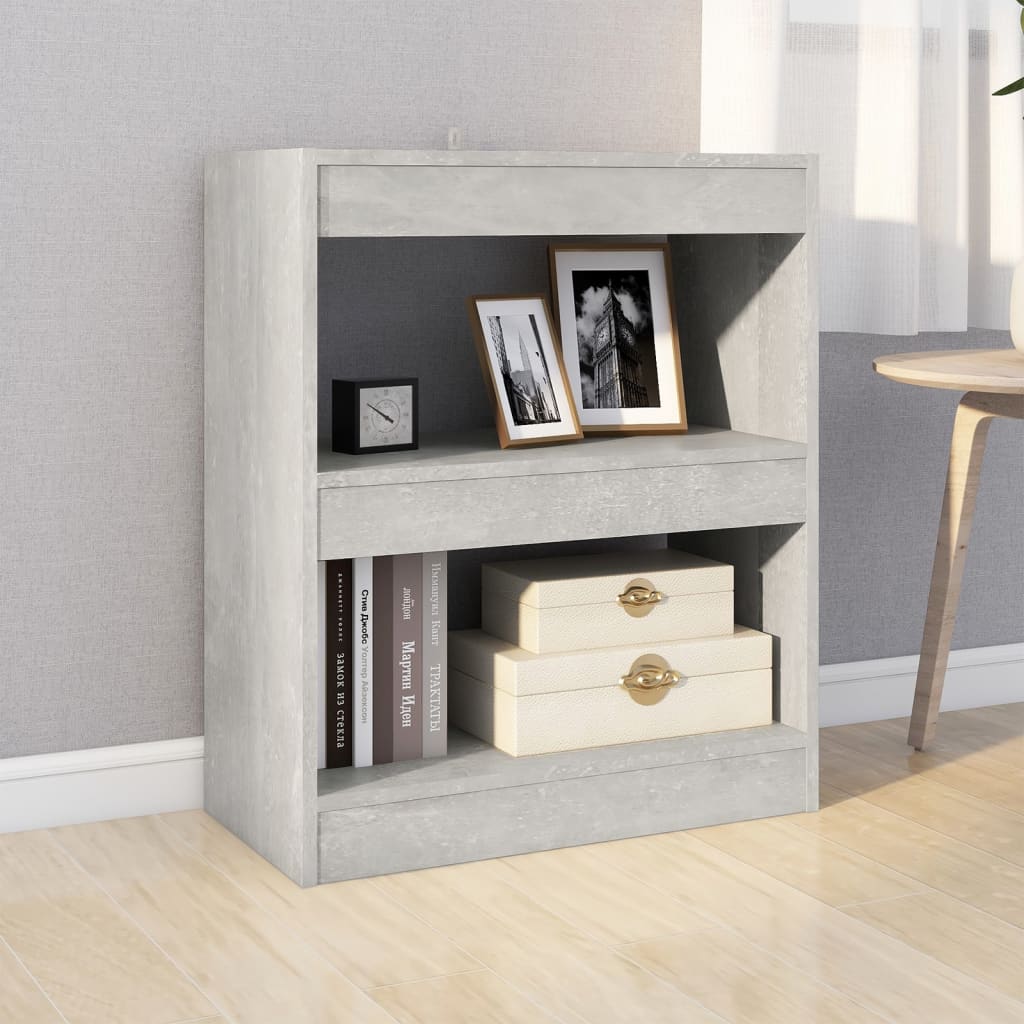 Book Cabinet/Room Divider Concrete Grey 60x30x72 cm