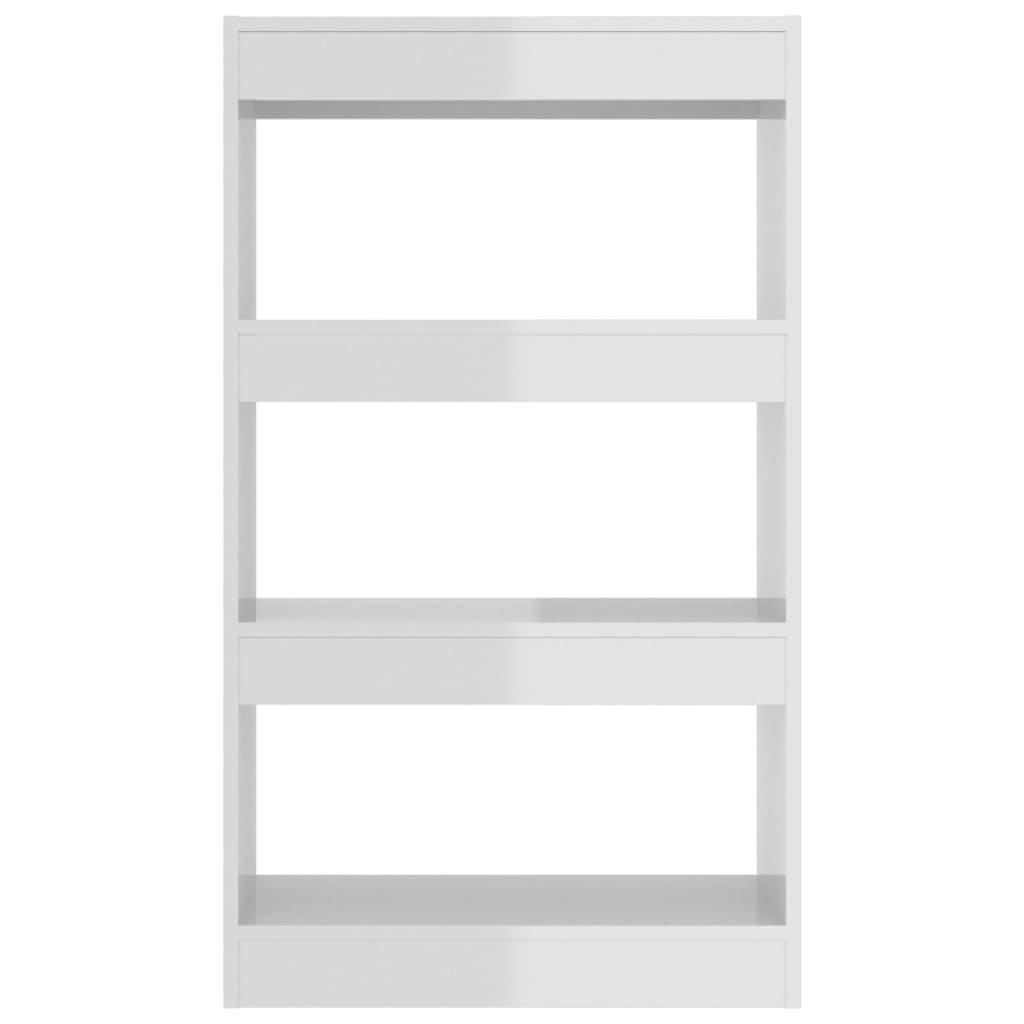 Book Cabinet/Room Divider High Gloss White 60x30x103 cm Engineered Wood