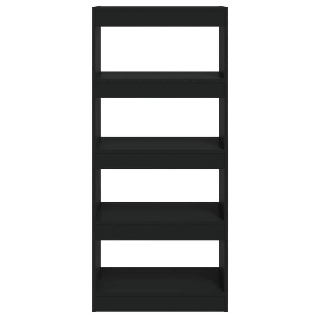 Book Cabinet/Room Divider Black 60x30x135 cm Engineered Wood