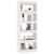 Book Cabinet/Room Divider White 60x30x166 cm Engineered Wood