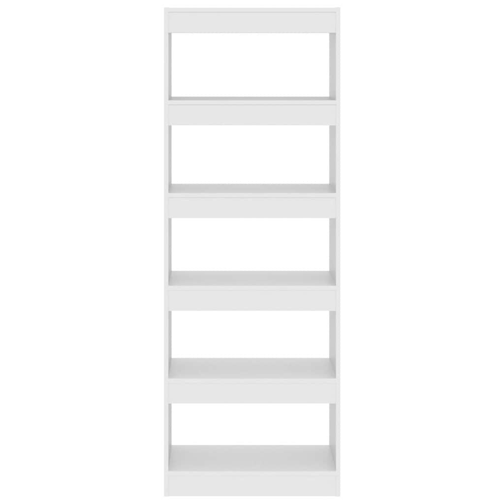 Book Cabinet/Room Divider White 60x30x166 cm Engineered Wood
