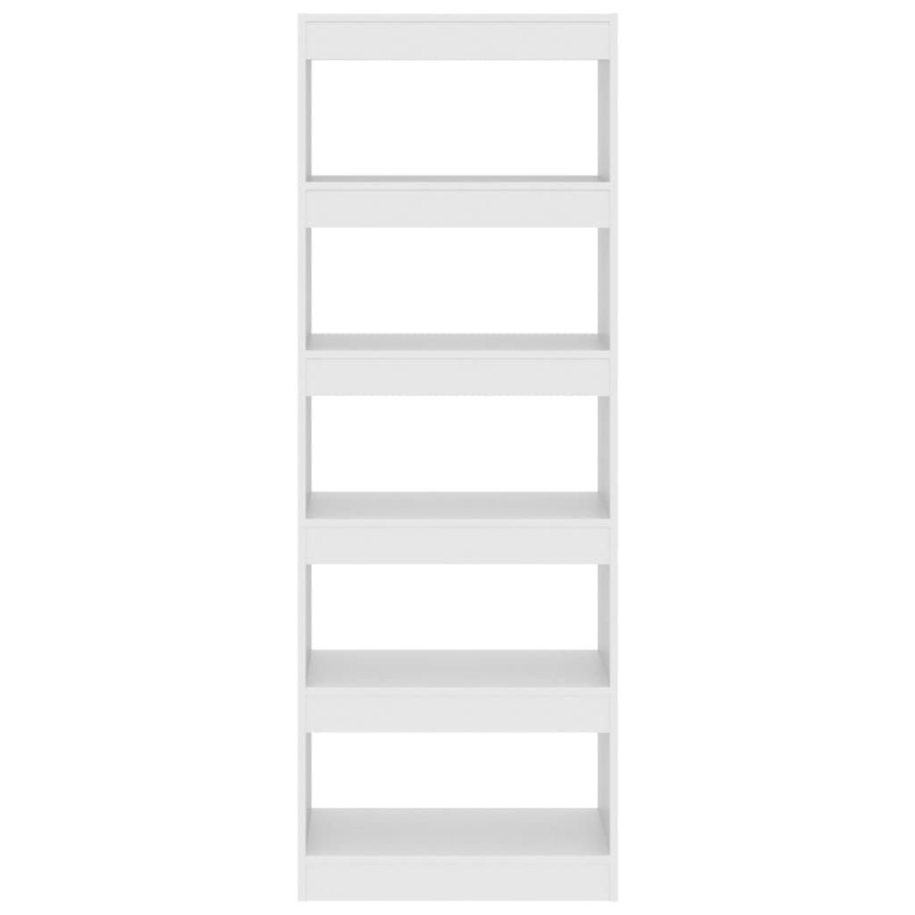 Book Cabinet/Room Divider White 60x30x166 cm Engineered Wood