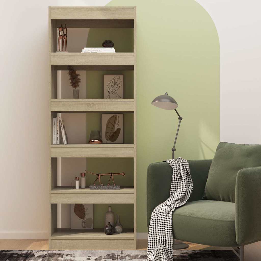 Book Cabinet/Room Divider Sonoma Oak 60x30x166 cm