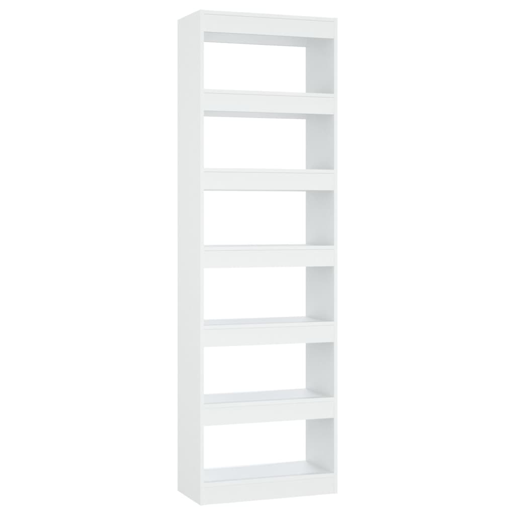 Book Cabinet/Room Divider White 60x30x198 cm