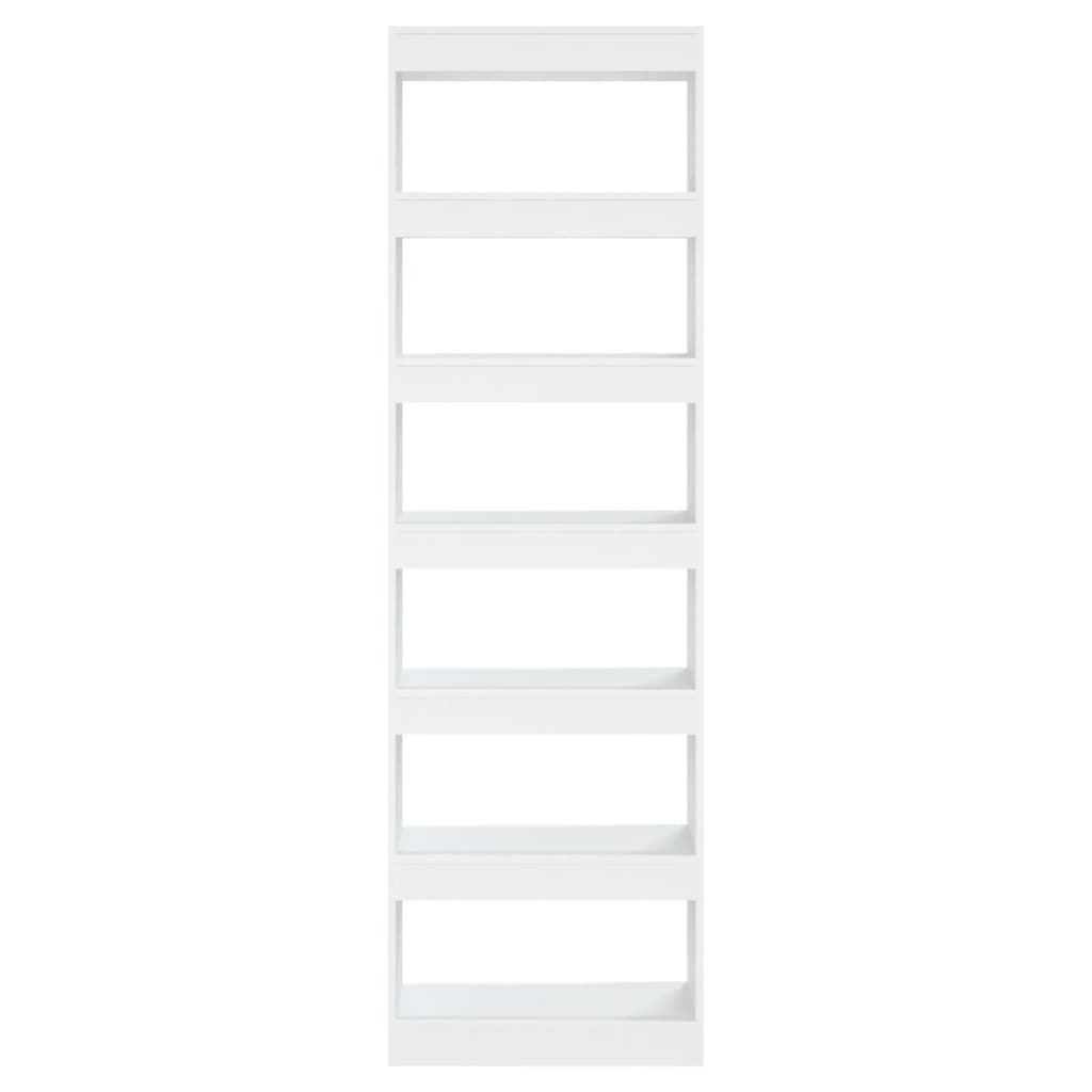 Book Cabinet/Room Divider White 60x30x198 cm