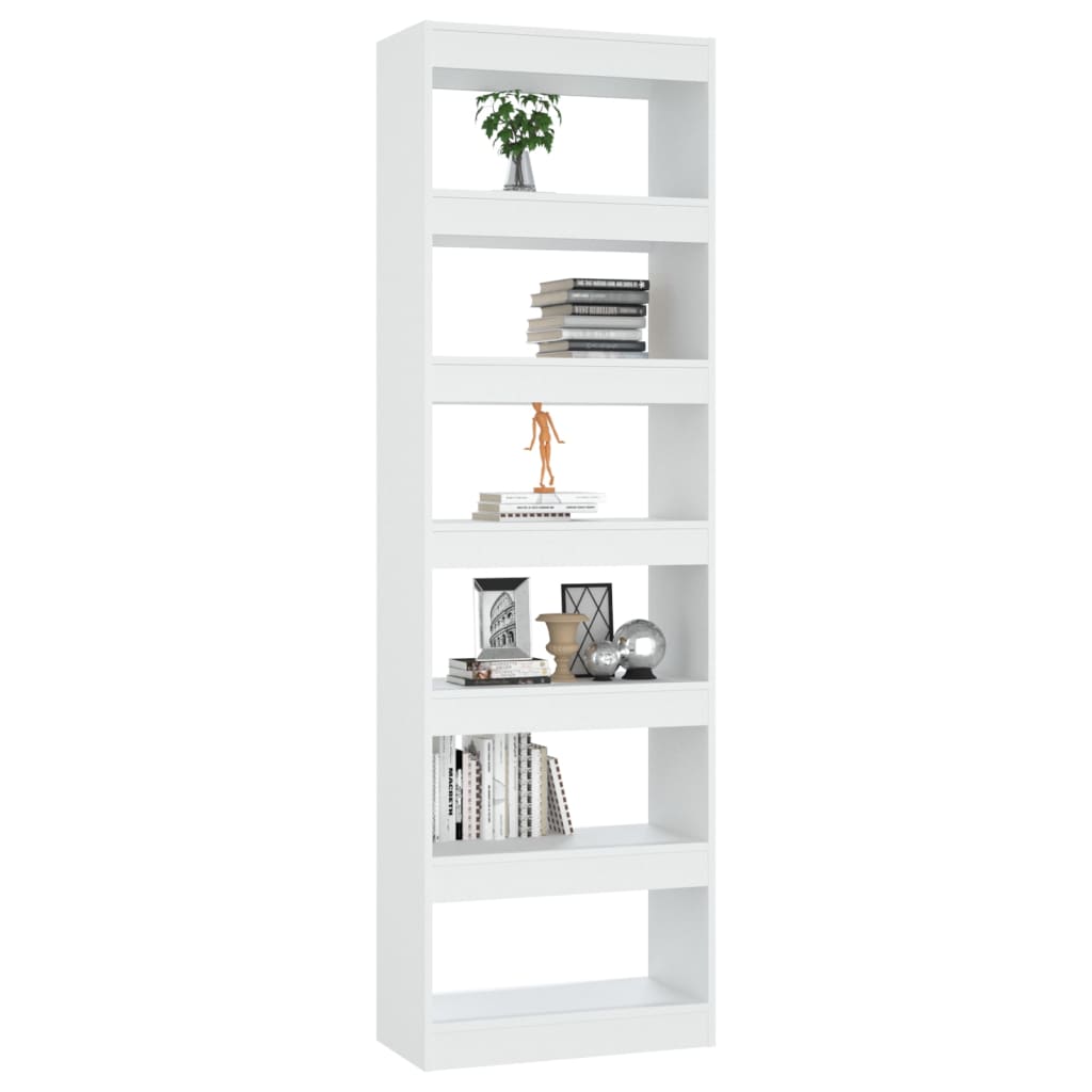 Book Cabinet/Room Divider White 60x30x198 cm