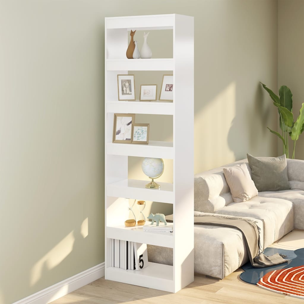 Book Cabinet/Room Divider White 60x30x198 cm