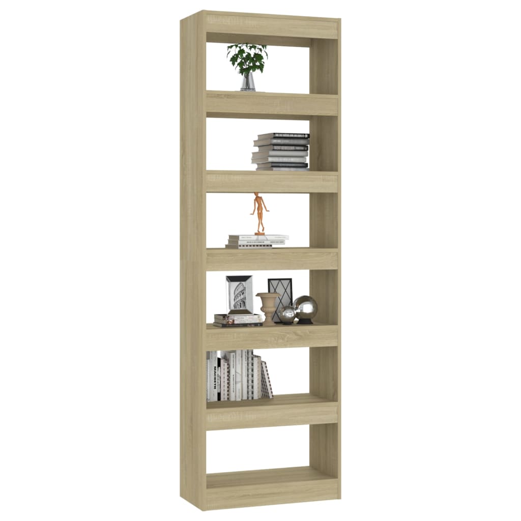 Book Cabinet/Room Divider Sonoma Oak 60x30x198 cm