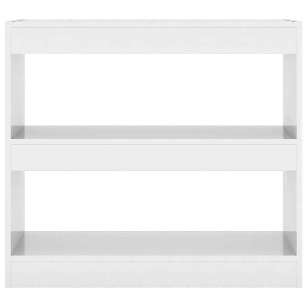 Book Cabinet/Room Divider High Gloss White 80x30x72 cm