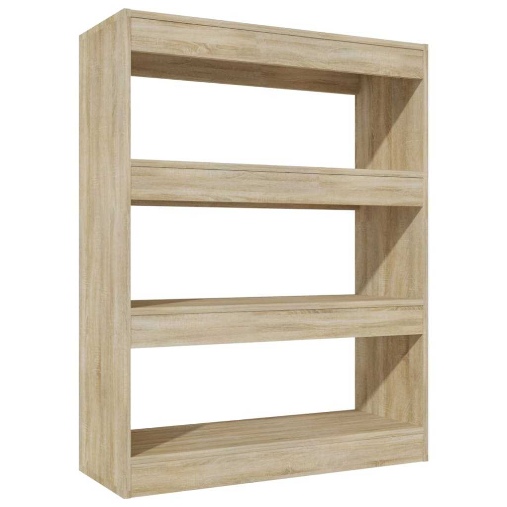 Book Cabinet/Room Divider Sonoma Oak 80x30x103 cm Engineered wood