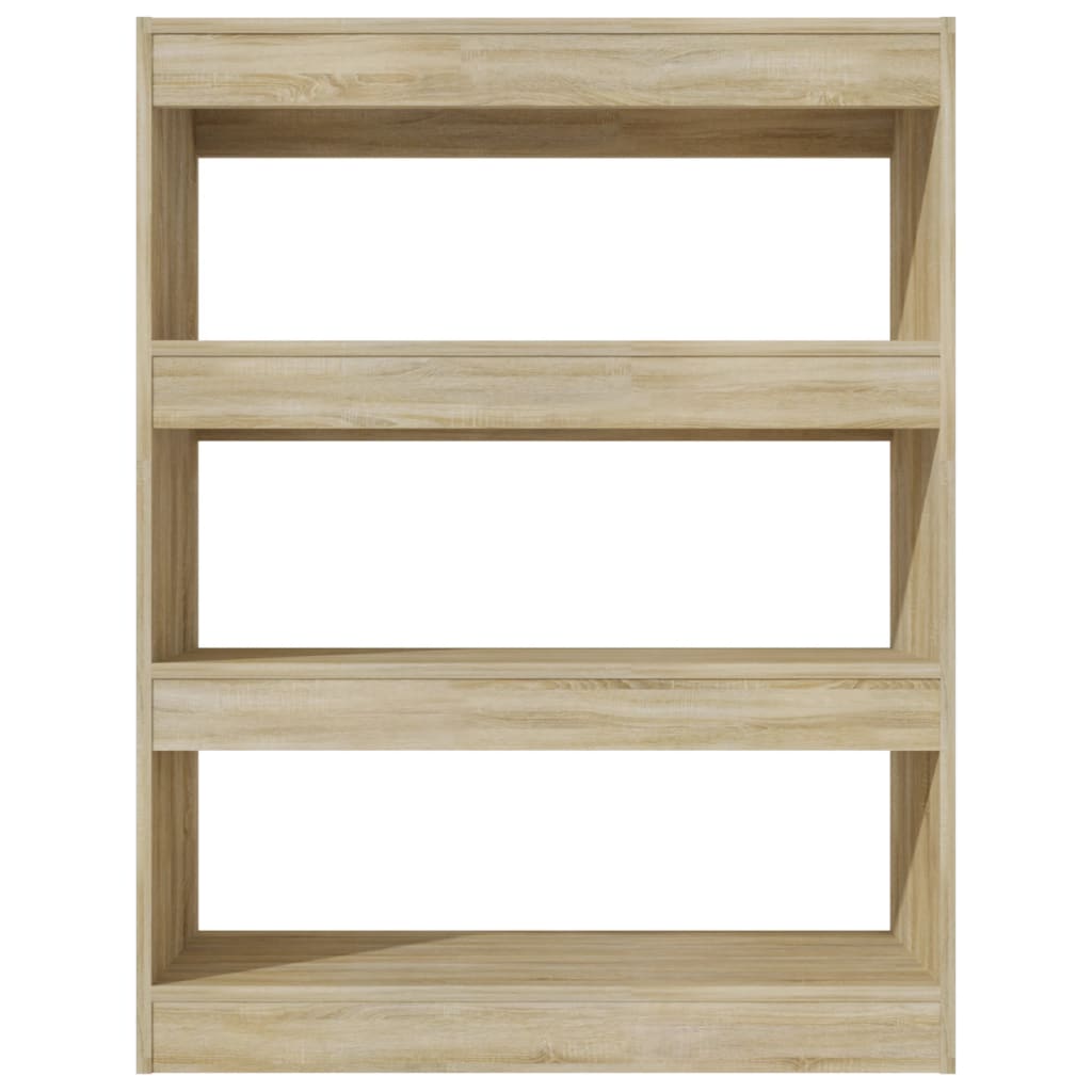 Book Cabinet/Room Divider Sonoma Oak 80x30x103 cm Engineered wood