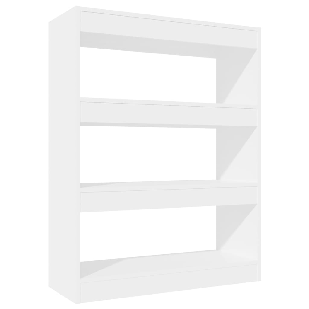 Book Cabinet/Room Divider High Gloss White 80x30x103 cm Engineered wood