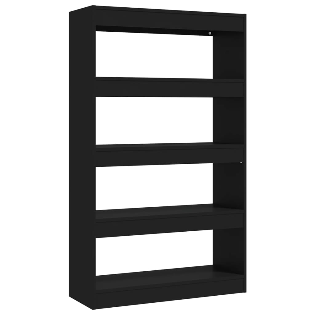 Book Cabinet/Room Divider Black 80x30x135 cm Engineered Wood