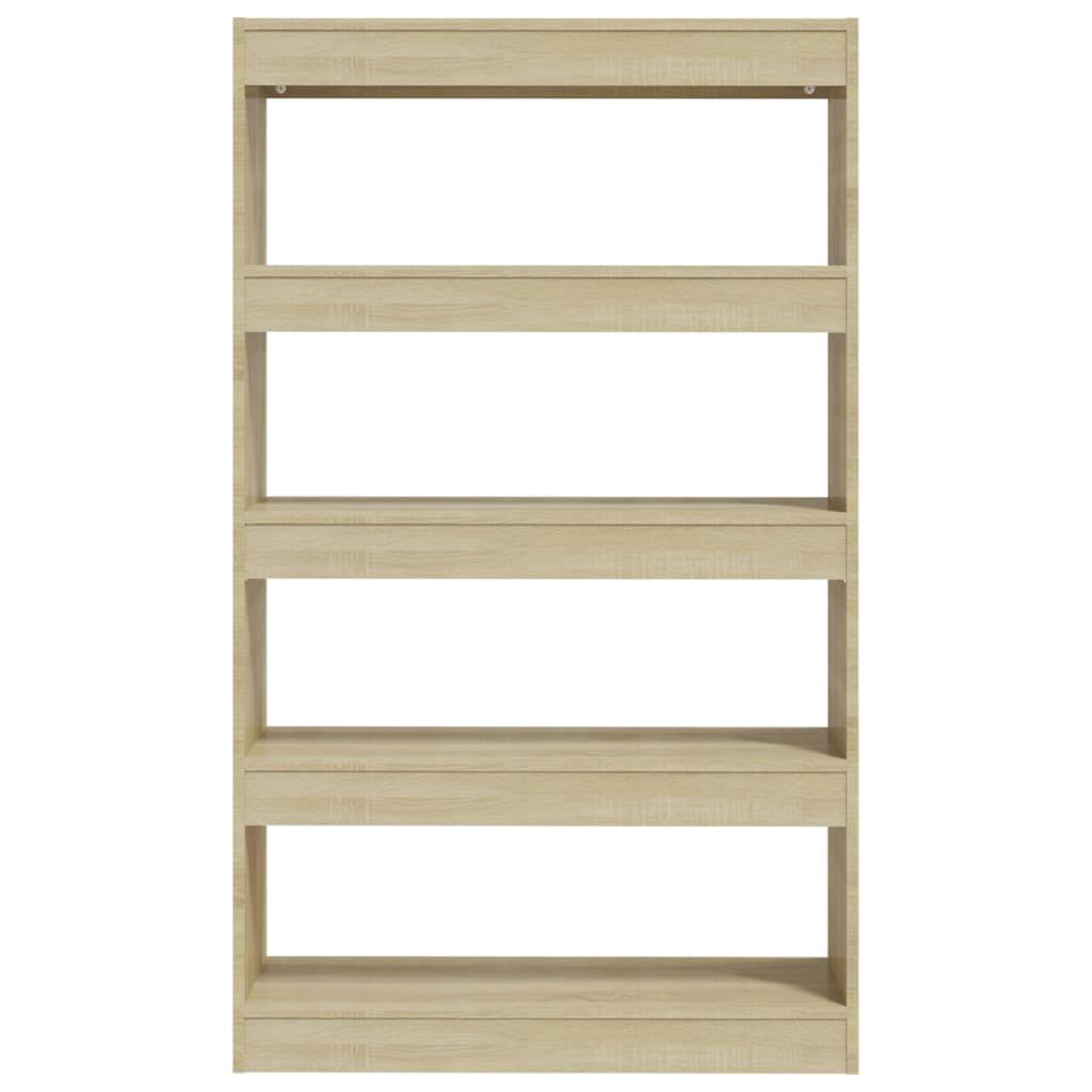 Book Cabinet/Room Divider Sonoma Oak 80x30x135 cm Engineered Wood