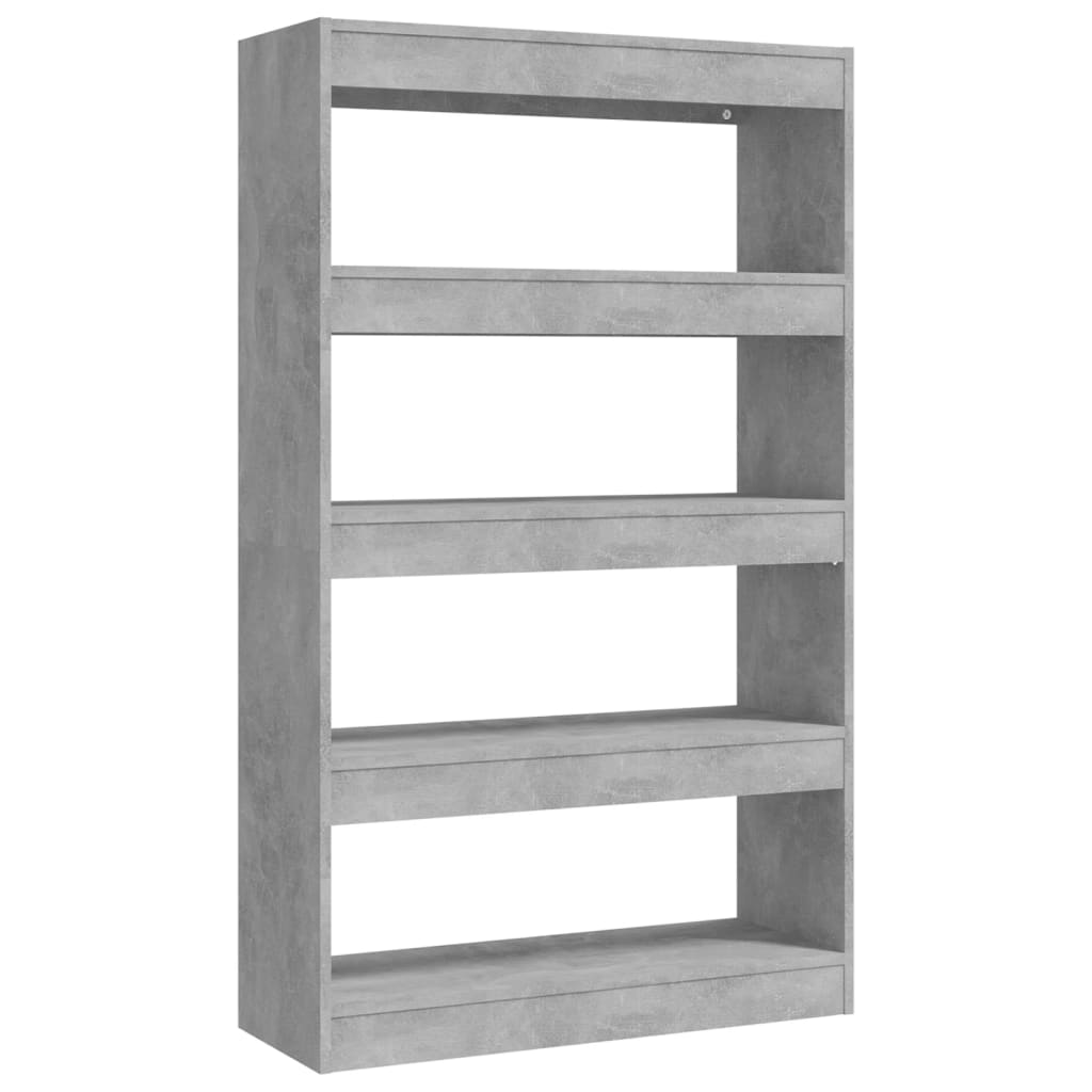 Book Cabinet/Room Divider Concrete Grey 80x30x135 cm Engineered Wood