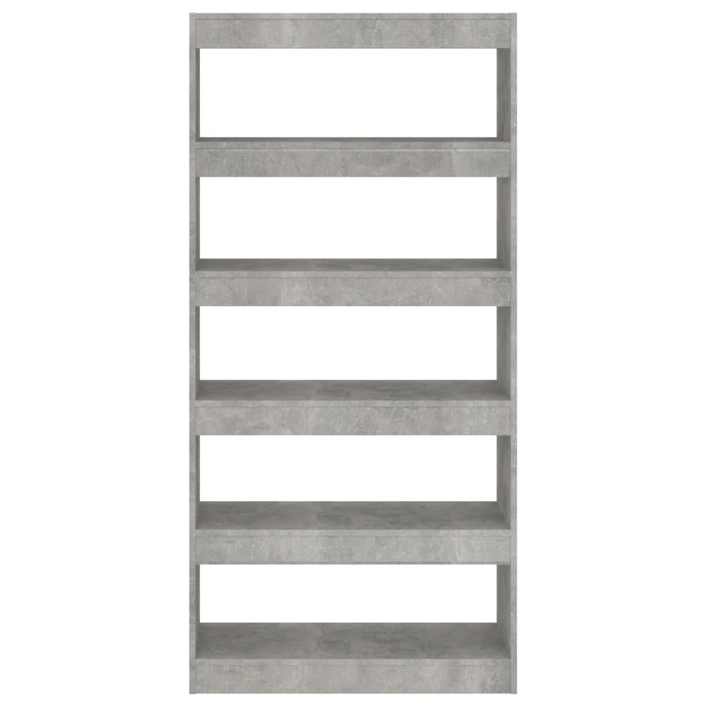 Book Cabinet/Room Divider Concrete Grey 80x30x166 cm Engineered Wood