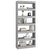 Book Cabinet/Room Divider Concrete Grey 80x30x198 cm Engineered Wood