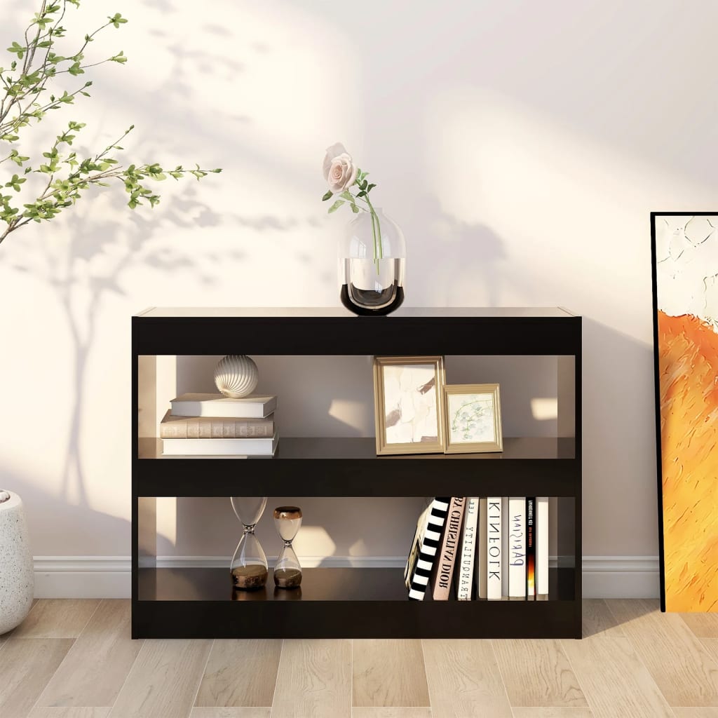 Book Cabinet/Room Divider Black 100x30x72 cm