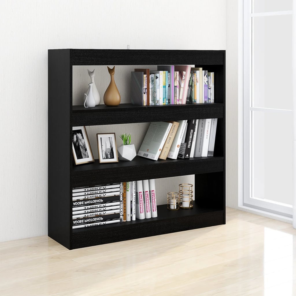 Book Cabinet/Room Divider Black 100x30x103 cm