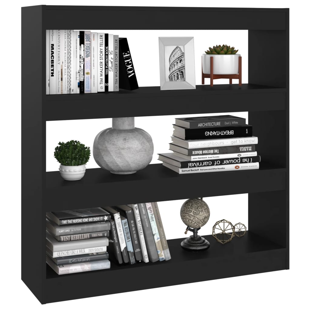 Book Cabinet/Room Divider Black 100x30x103 cm