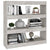 Book Cabinet/Room Divider Concrete Grey 100x30x103 cm