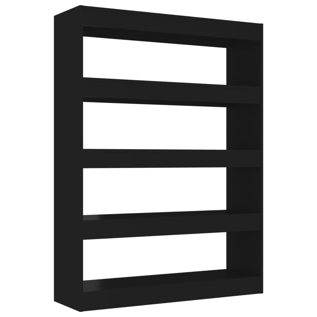 Book Cabinet/Room Divider Black 100x30x135 cm