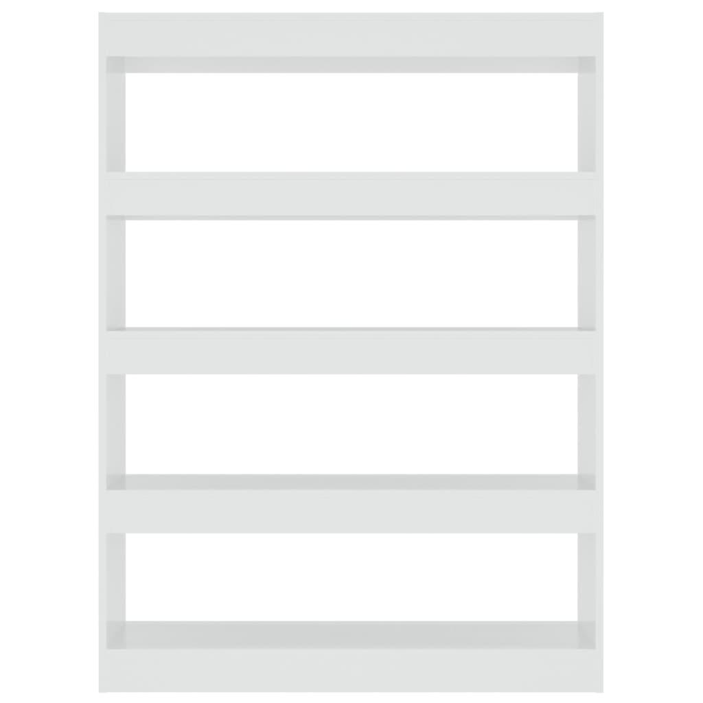 Book Cabinet/Room Divider High Gloss White 100x30x135 cm