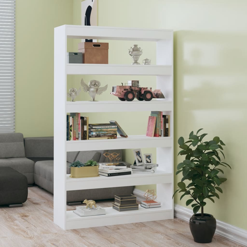 Book Cabinet/Room Divider White 100x30x166 cm