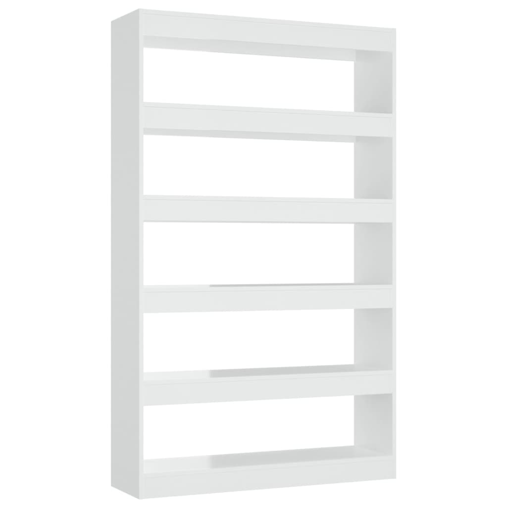 Book Cabinet/Room Divider High Gloss White 100x30x166 cm