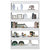 Book Cabinet/Room Divider High Gloss White 100x30x166 cm