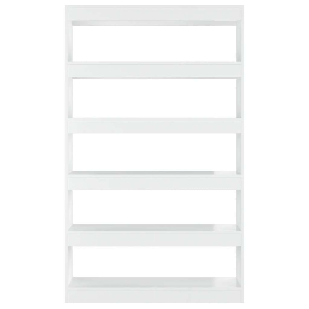 Book Cabinet/Room Divider High Gloss White 100x30x166 cm