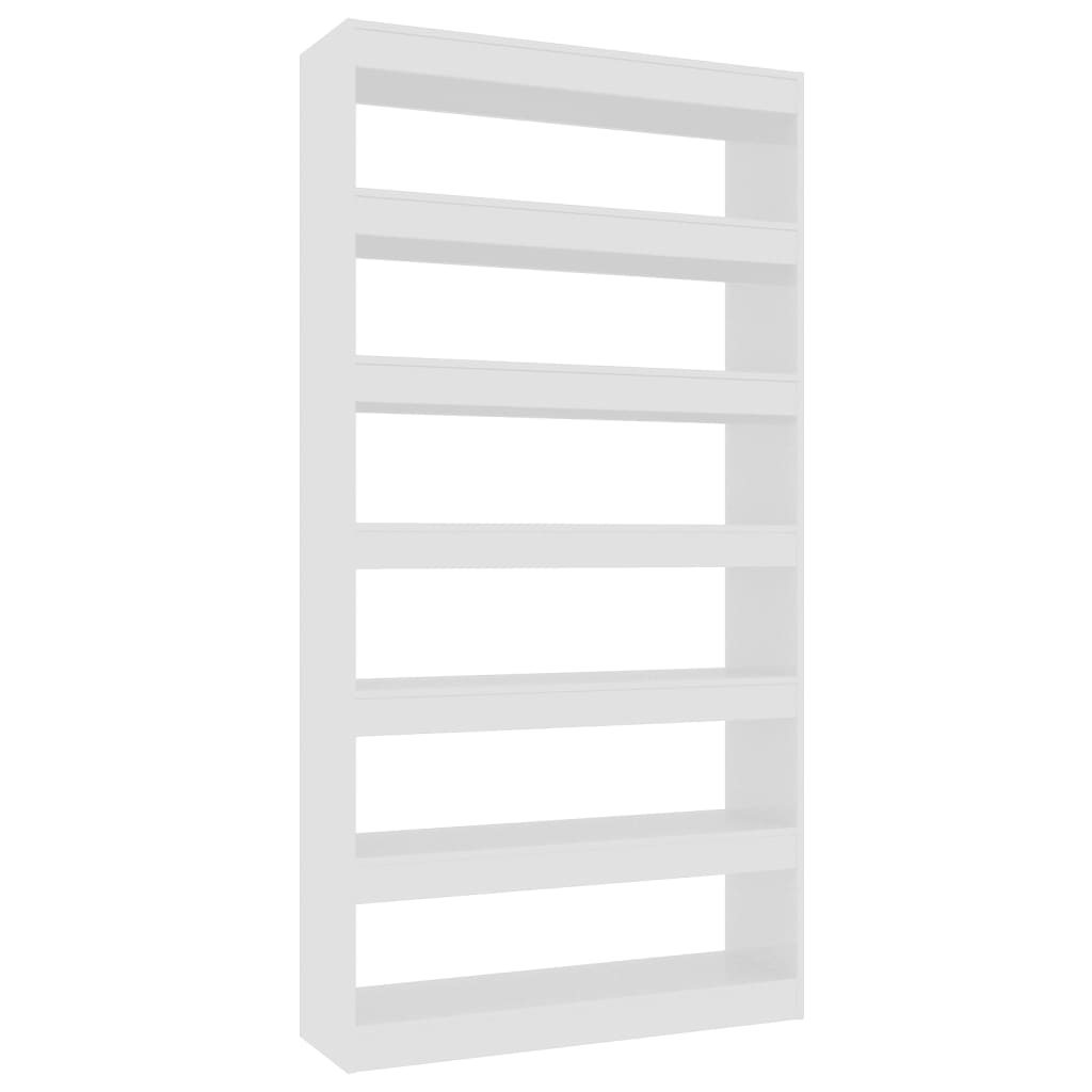 Book Cabinet/Room Divider High Gloss White 100x30x198 cm Engineered wood